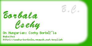 borbala csehy business card